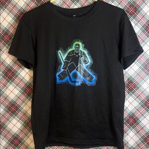Black Hockey Goalie Graphic T-Shirt